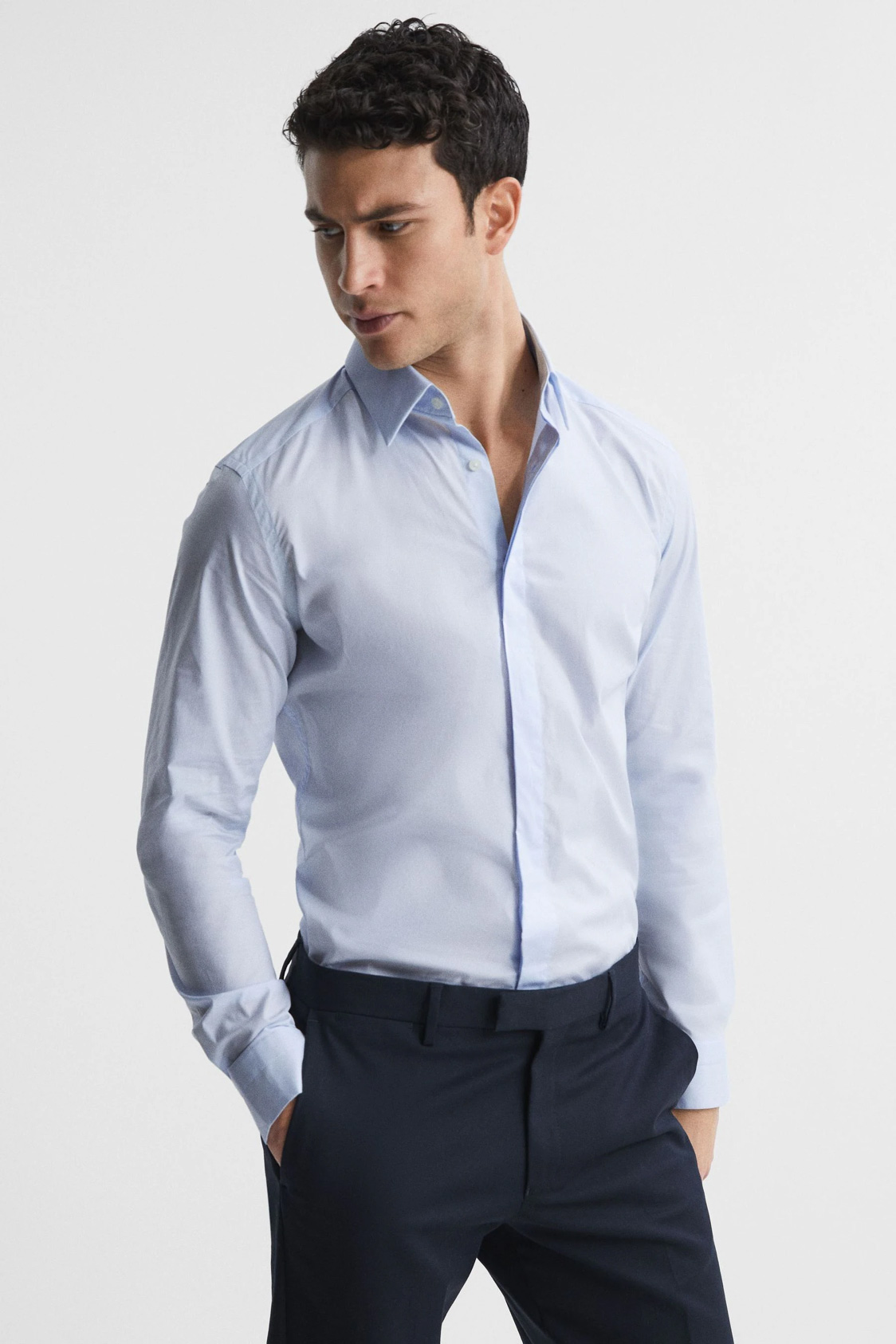 Slim Fit Cotton Blend Shirt - Image 2